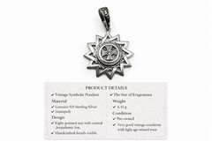 Vintage Erzgamma Star Pendant | Handcrafted 925 Silver | Sacred Geometry Jewelry
