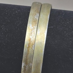 Bracelet Lot MOP Silver Tone Gold Tone Stackable Bangles Adjustable Layering
