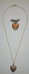 Antique Edwardian Sweetheart C-Clasp Bow Locket & Heart Necklace Lot – As-Is