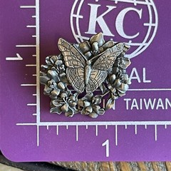 Lot of 2 Birds & Blooms Limited Edition Pewter Brooches Pins 2006/2008 Butterfly