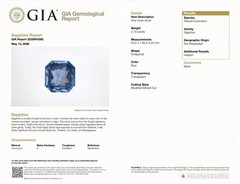 Vintage 14k White Gold Engagement Ring 2.75ct.Natural Blue Sapphire Radiant GIA