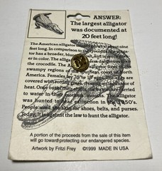 Vintage Gold Tone American Alligator Brooch Pin Endangered Species Collection