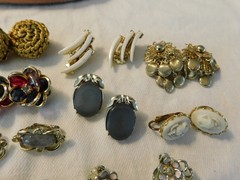 Vintage Earrings Large Lot WEISS CORO COVENTRY MONET Rhinestones 16 Pairs