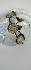 Vintage Mercury Dime 5 Coin Bracelet 90% Silver Encased In Brass 1926 to 1943