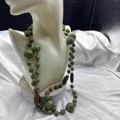 Vtg Handcrafted Extra Long Painted Beads Necklace. It’s 36” Long. See pics.