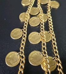Vintage Mid-Century Victorian Revival Coin Necklace