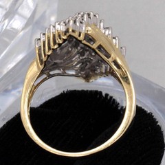 10k Yellow gold ring 1.00ct natural not enhanced diamond 4.8gr size:7.5 N1033E