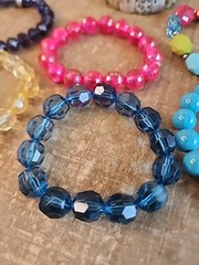 Assorted costume beaded bracelets lot of 7 stretchable jewelry fits most