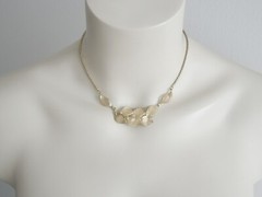Vintage Collier Necklace Floralia Gold Tone 12.6 G/Adjustable Length 39 – 44 Cm
