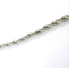 Revlon ROPE NECKLACE Vintage Twisted Silvertone 24″ CHAIN Costume Jewelry Signed
