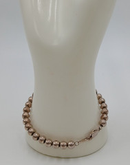 VTG 925 MO Ball Bead Bracelet Unisex 7.5in Sterling Silver 7gtw Thick Sturdy