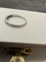 Platinum Antique Band With Diamonds Size 7