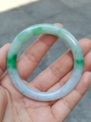 MADE IN-HOUSE Certifiable Grade-A Untreated Burmese Jadeite Jade Bangle (54.4mm)