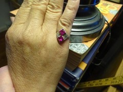 TITANIC C1900 10k Gold Gemstone Filigree Ring RARE Maltese Cross OSTBY BARTON