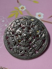 David Andersen Sterling Silver Viking Norway brooch Pendant vtg estate 3155