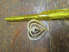 Vintage Triple Heart Brooch Pendant Gold Tone Love Pin Signed Gerry’s