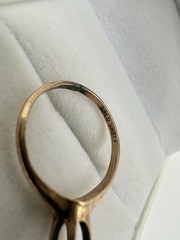Antique Victorian Gold Shell Claw Prong Setting Ring SZ6.75 Repair No Stone Read
