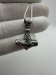 Vintage Thor Hammer Pendant Mjolnir Sterling Silver Viking Norse Amulet – 11.52g