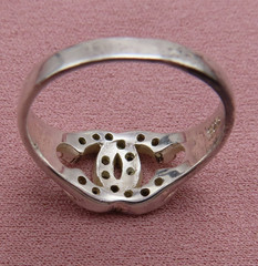 Vintage Sterling Silver Ring Cocktail Clear Faceted Crystal Size 8 Band 926c