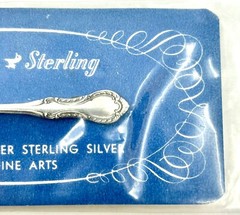 Vintage STERLING SILVER Spoon Pin Brooch Fine Arts SOUTHERN COLONIAL NOS MINT