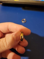 14K Yellow Gold White Stone Hook Earrings 1.5g
