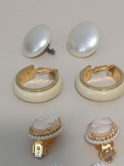 VTG Lot 11 Pair Clip-On Earrings Avon Marvella + no brand Wedding Dress Up Party