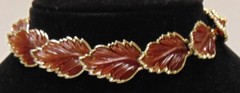 Brown Leaves Collar Necklace