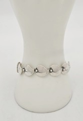 Niels Erik From of Denmark Sterling Flora Fauna Link Bracelet Circa 1940s/1950s