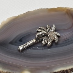 925 Sterling Silver Palm Tree Sliding Charm Pendant Slider