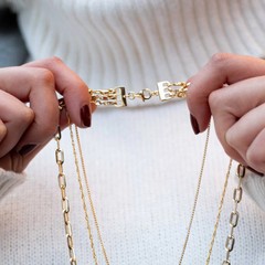 Ross-Simons Italian 18kt Gold Over Sterling Layering Clasp