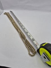 Long Gold Tone chain necklace Vintage Flapper style often worn double 56in