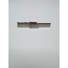 Vintage Silver Tone Tie Clip | Mid Century Minimalist Men’s Tie Bar