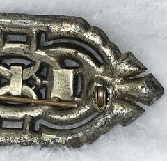 Antigue Art Deco Baguette & Round Rhinestone Pot Metal BROOCH 2.5 in READ