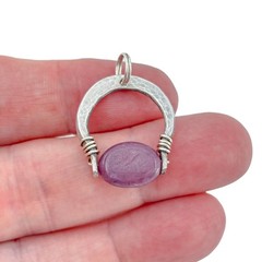 Vintage Sterling Silver 925 Sapphire Pendant