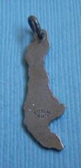 Vintage enamel Freeport Bahamas map sterling charm