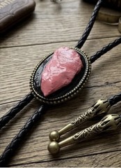 Bolo Tie Mens Wedding Necklace Leather Rope Western Cowboy Style