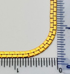 Vintage 1990s 18 KT Gold Plated Textured Nugget Link Necklace 16”