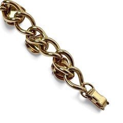 Chunky Natural Stone Bracelet Gold Tone Retro Chic Nuggets Earthy Orange Brown