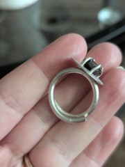 Vintage Silver Modernist Ring 7.5 Freeform Art Sculptural Irregular Handmade