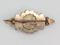 Antique Bohemian Garnet Pin Brooch