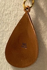 Vintage WM Co Wheeler Copper Southwest Moon Pendant Necklace Modernist 16” 15g