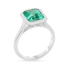 Art Deco Antique Vintage 3.50Ct Natural Emerald Wedding Ring 925 Sterling Silver