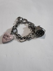 Juicy Couture Limited Edition 2008 Charm Bracelet Heart Locket Class Ring