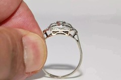 2.35Ct Art Deco Style Lab Created Diamond Engagement 14K White Gold Finish Ring