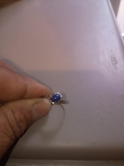Vintage Lindy’s 14k White Gold Star Sapphire Diamond Cocktail Retro Ring Size 9