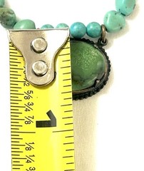 Vintage Handmade Turquoise Bead And Pendant Necklace Adjustable Length