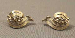 VTG 1950s-1970s Crown Trifari Clip On Earrings Lot Gold Tone 7 Pair Retro MCM