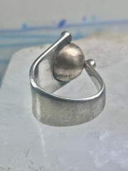 Moving Ball ring geometric kinetic solid band size 5.50 sterling silver women l