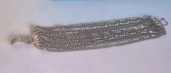 Vintage Coro 1940s-1950s Pegasus Gold Tone Multi Strand Liquid Chain Bracelet