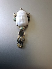 Vintage Single Selro Selini Toshikane “God of Happiness” clip on earring